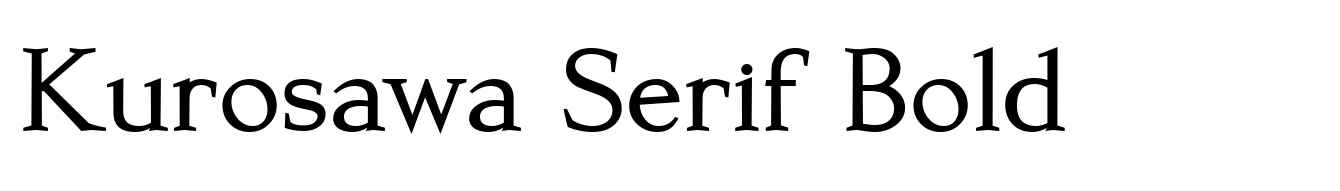 Kurosawa Serif Bold